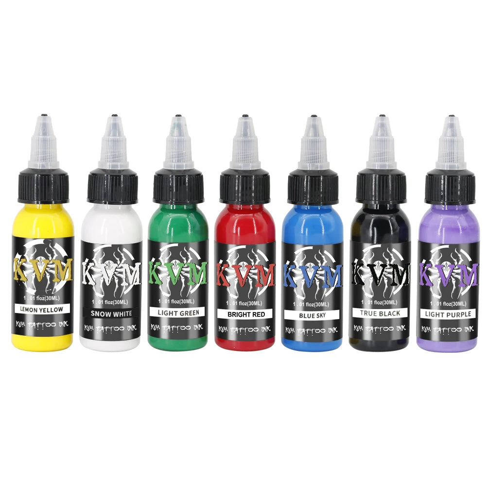 KVM 30ml Multi-Color Tattoo Ink Pigment with Box Art Tattoo Kit Natural