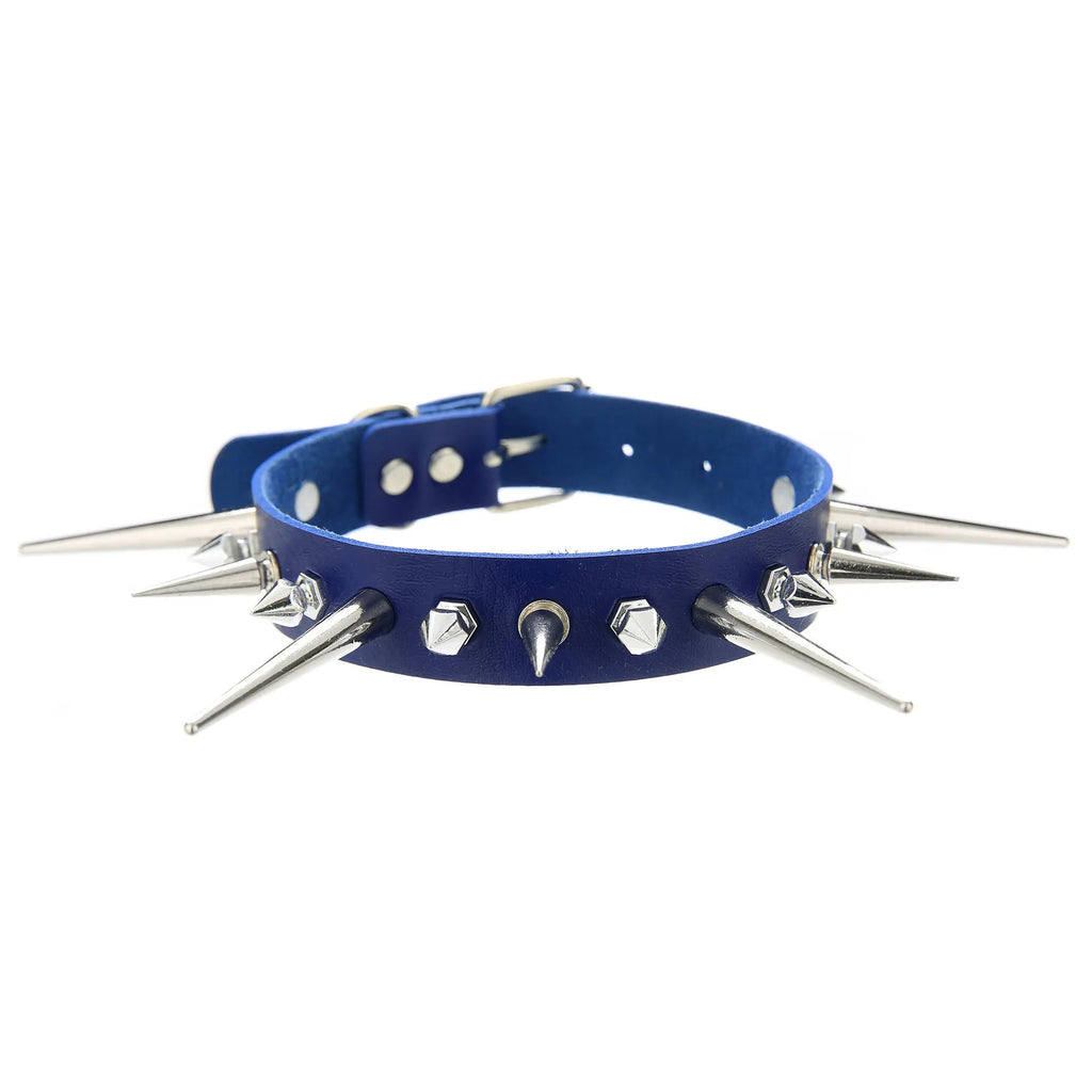 Punk Long Spike Studded Choker Collar