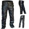 Men’s Gothic Punk Faux Leather Lace-Up Pants