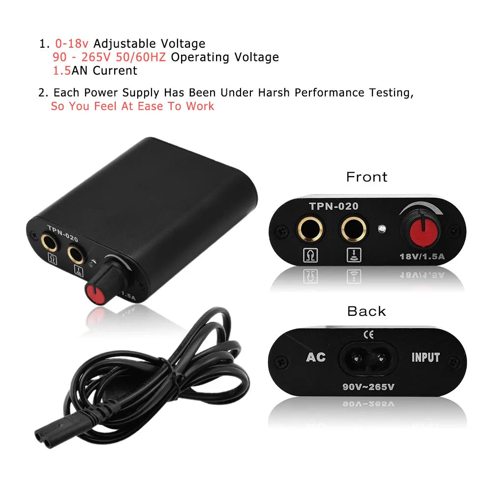 Complete Rotary Tattoo Machine Pen Kit Professional Permanent Makeup 3RL 5RL M1 Cartridge Needle Tattoo Power Supply Body Art