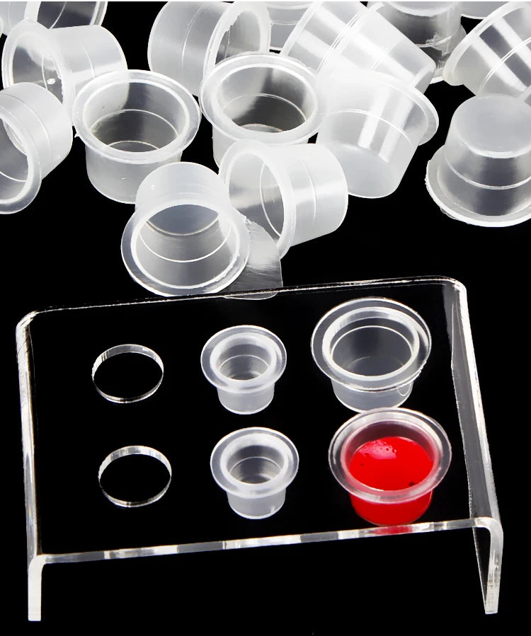 100pc S/M/L Plastic Disposable Microblading Tattoo Ink Cups Permanent
