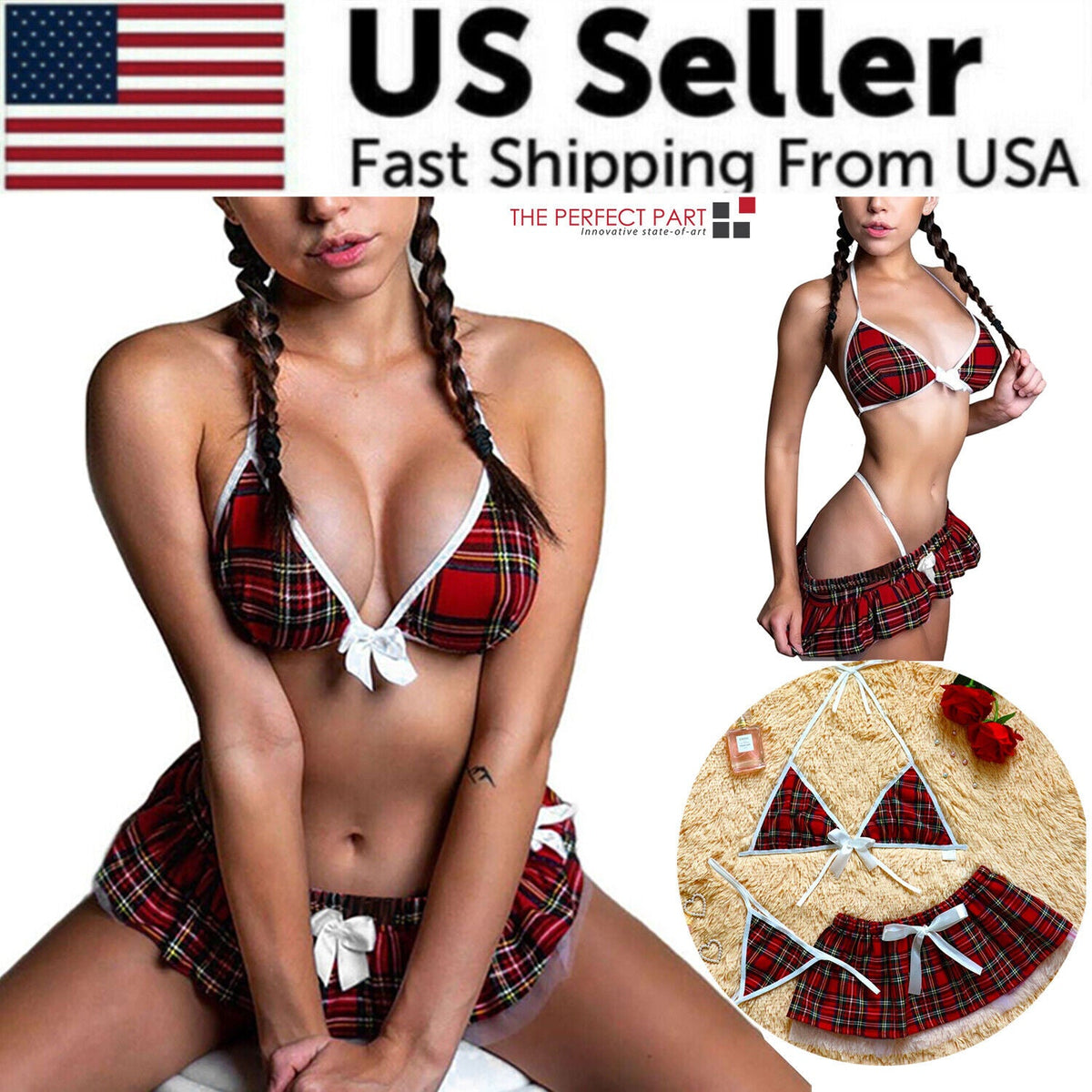 Schoolgirl Babydoll Lingerie Costume