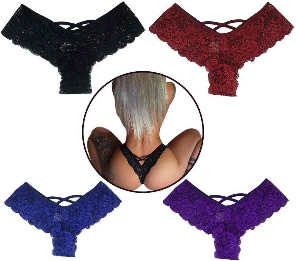 4-Pack Lace G-String Thong Panties
