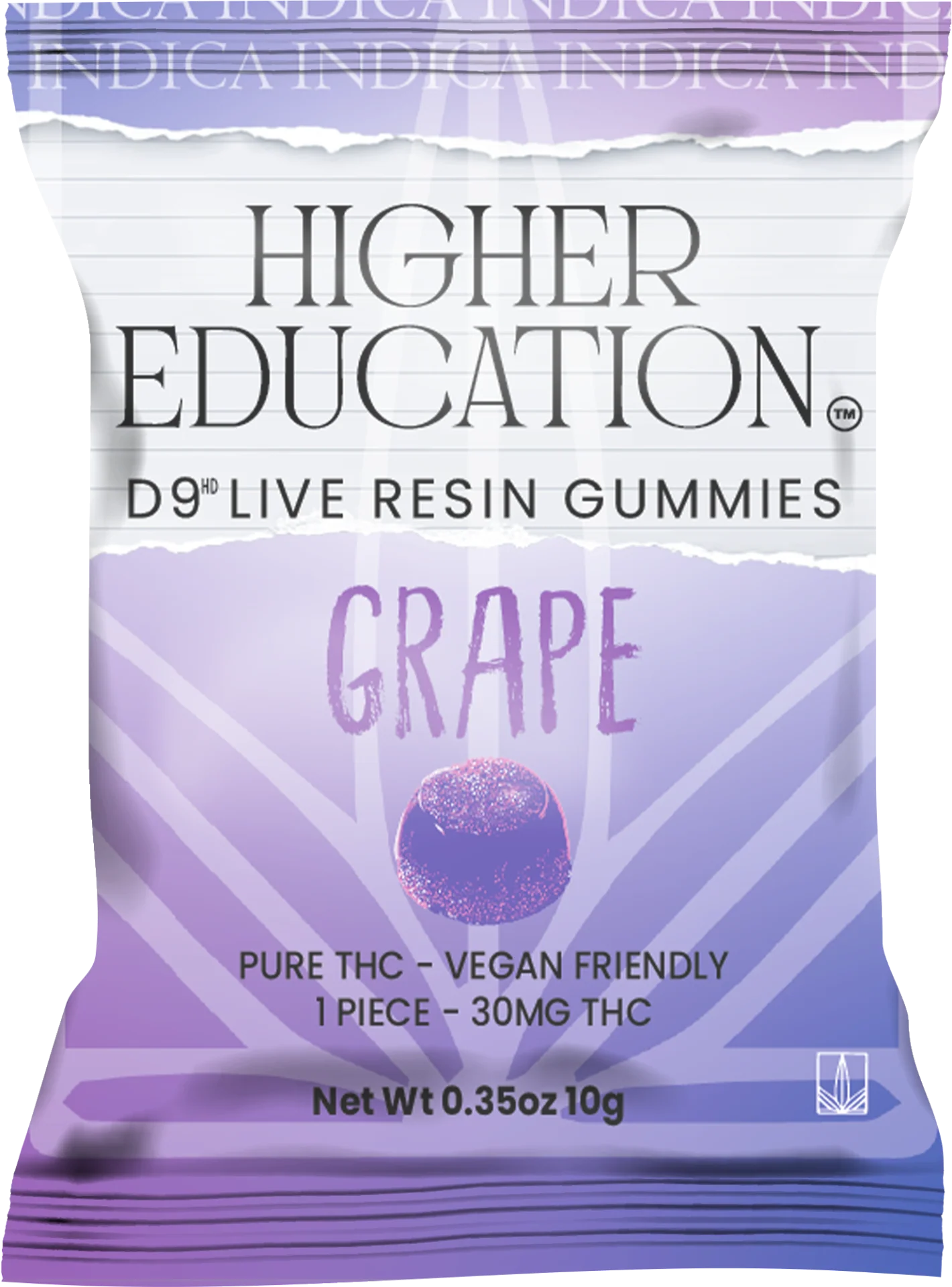 Higher Education 1200mg D9 Live Resin Gummies (30mg ea) 40ct