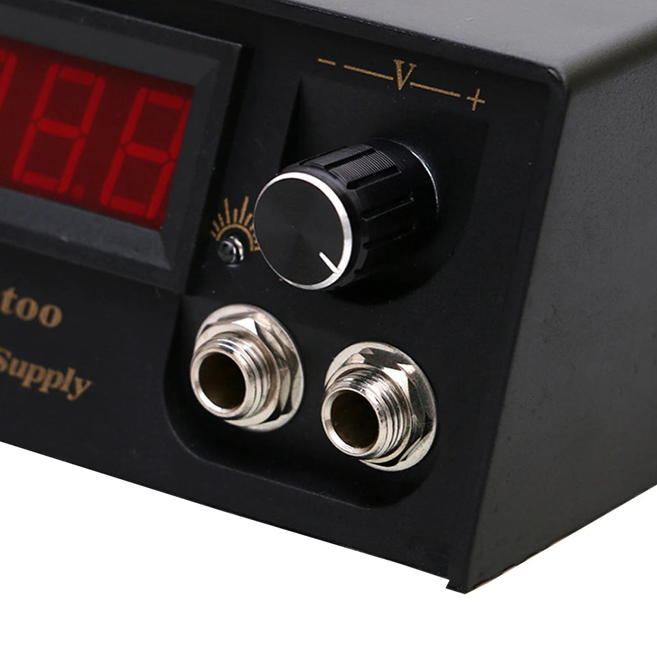 1 Set Lion Tattoo Power Supply With 3 LCD Digital Adjustable Tatu Power Adaptor Professional Tattoo Accessories Supplies