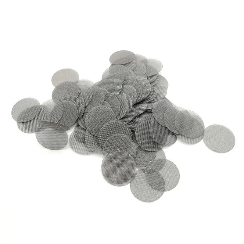 100Pcs Multifunctional Hookah Water Pipe Stainless Steel Tobacco Smoking Accessorie Metal Filters Smoke Pipe Screen Gauze
