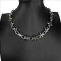 Gothic Punk Barbed Spike Chain Necklace