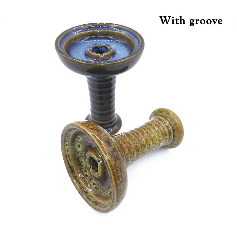 Ceramic Phunnel Hookah Bowl Funnel Hookha Flavor Cup Narguile Accessory Shisha Holder Nargila Container Nargile Parts for Burner