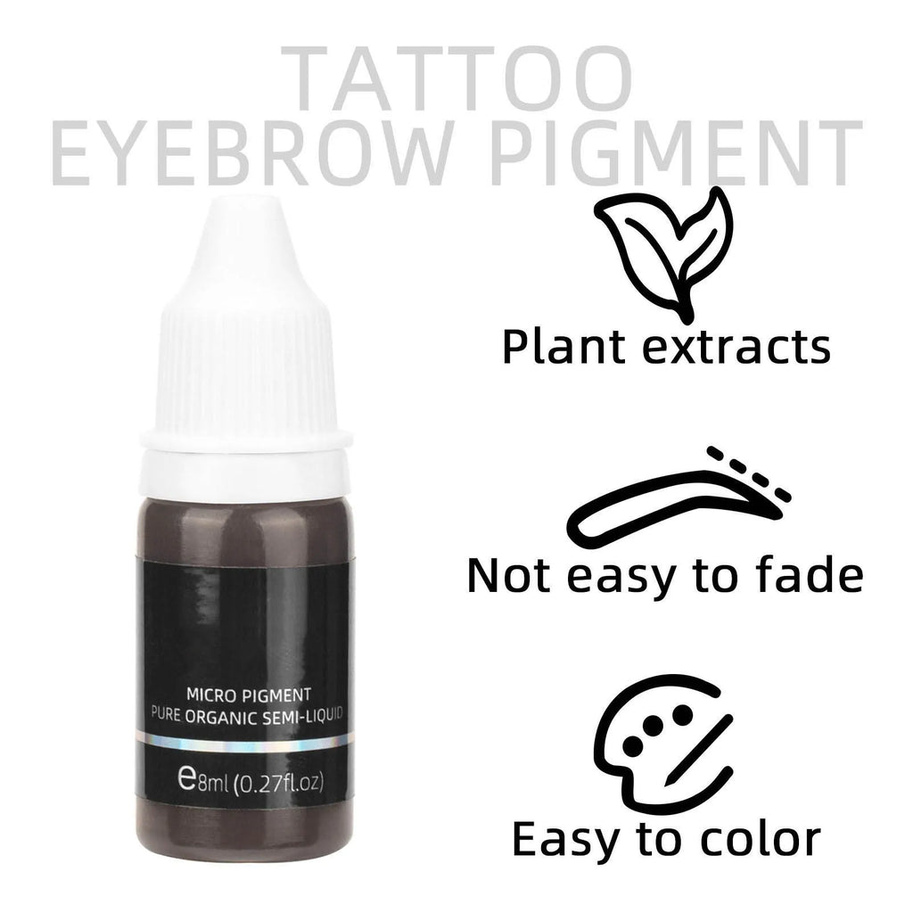 3pcs Brow Tattoo Ink Fast Colored Sealing Microblading Eyebrow Pigment Ink Long Lasting for Tattooist Practice Real Person Use