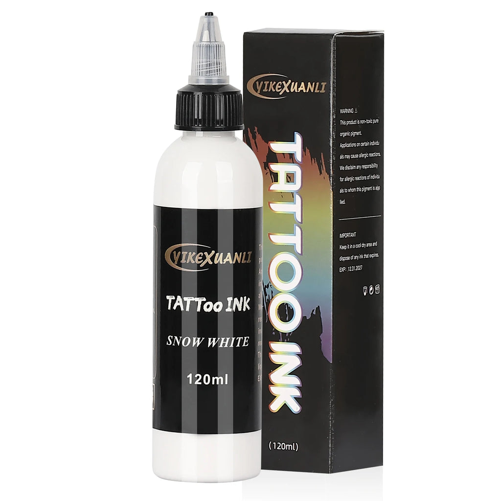 120ml Tattoo Ink - White, Black & Red
