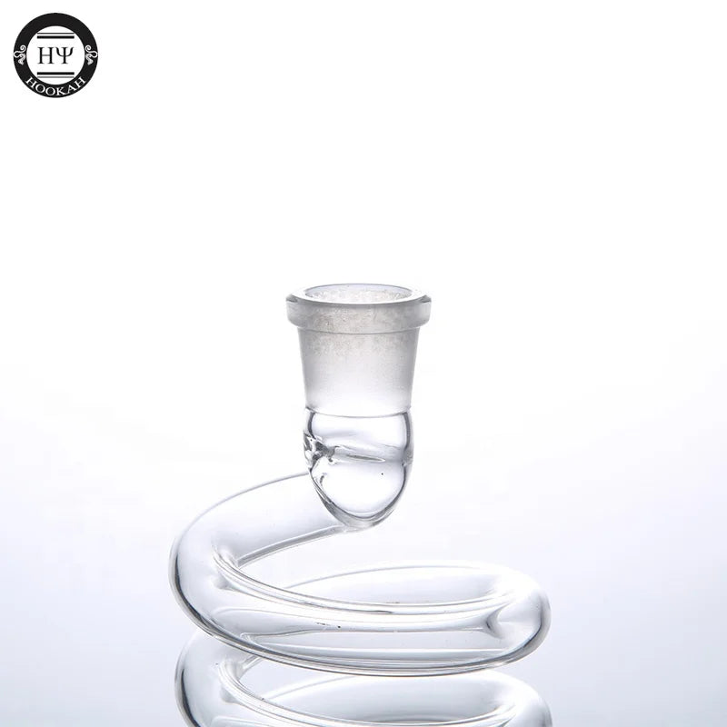 Dia18.8mm 14mm Spring Glass Spiral Part Twirl Glass Hookah Shisha Chicha Accessories Coil Glass Tube for Narguile Connector