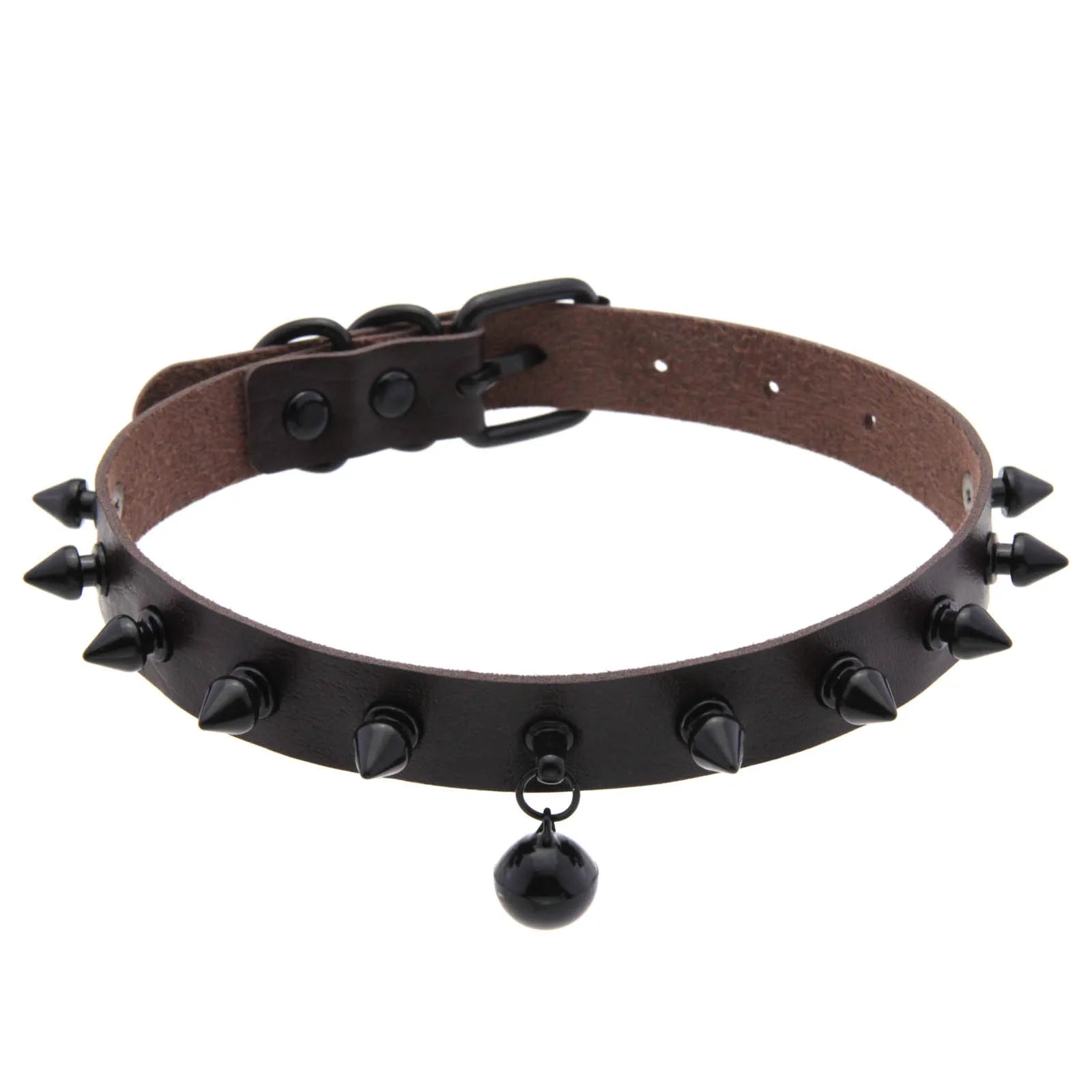 Punk Spiked Bell Choker