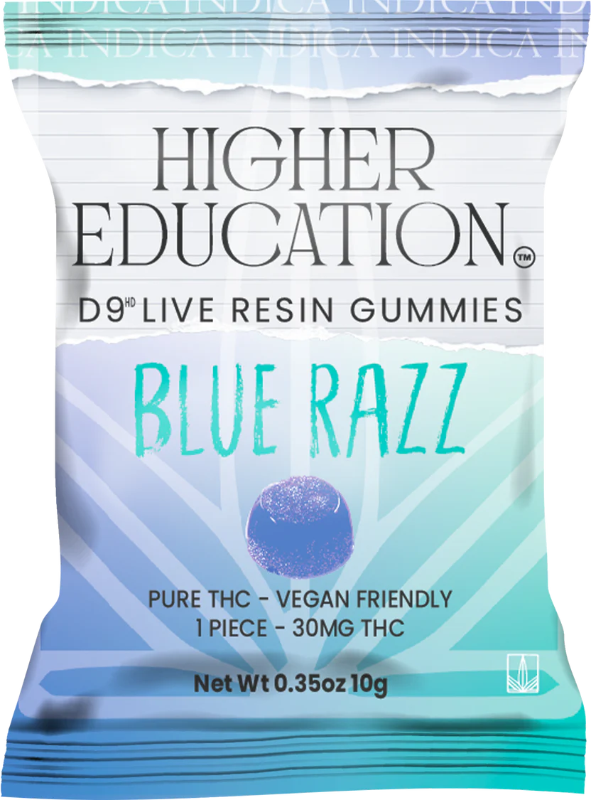 Higher Education 1200mg D9 Live Resin Gummies (30mg ea) 40ct