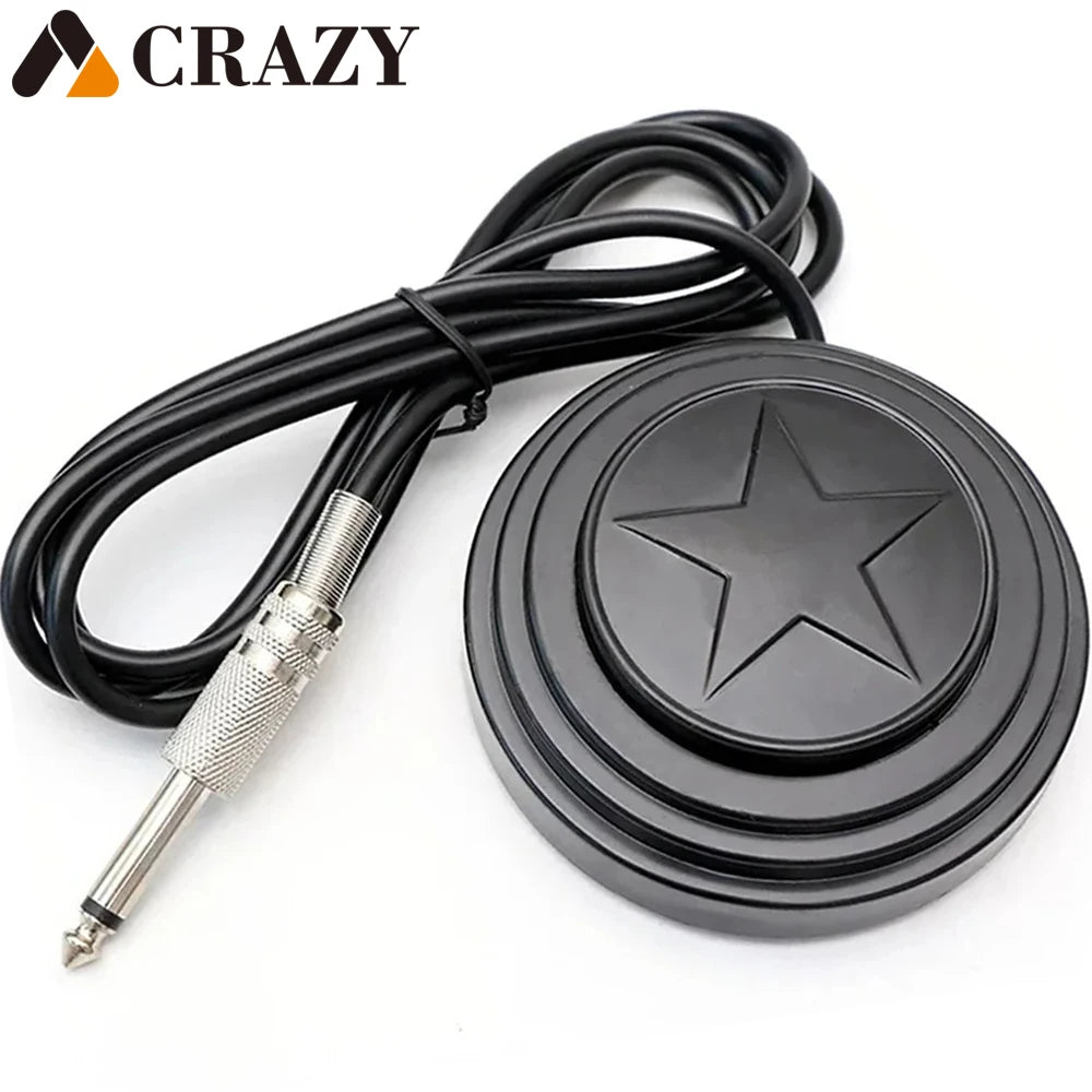 Tattoo Foot Pedal Round Foot Switch with Clip Cord Tattoo Machine Power Supply Controller for Tattoo Machine Power Supply