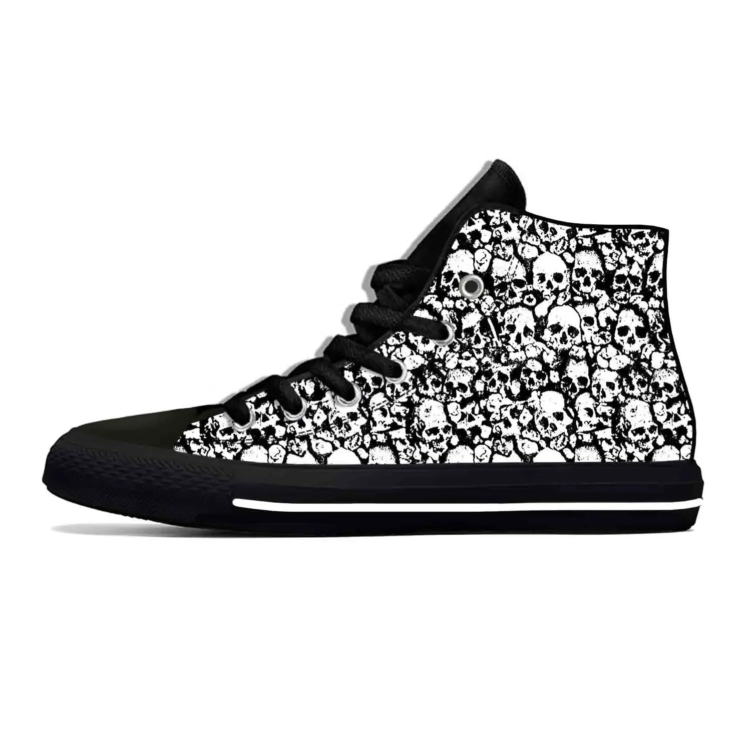 Sugar Skull Gothic High-Top Sneakers