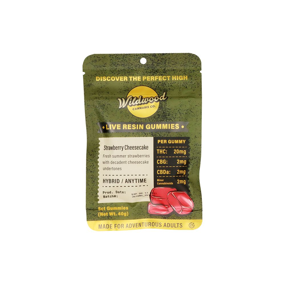 Wildwood Dispensary Grade Live Resin THC Gummies | 100mg | 5pc | 10pk Display