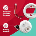 3 Hardwired Smoke and Carbon Monoxide (CO) Detector with Battery Backup