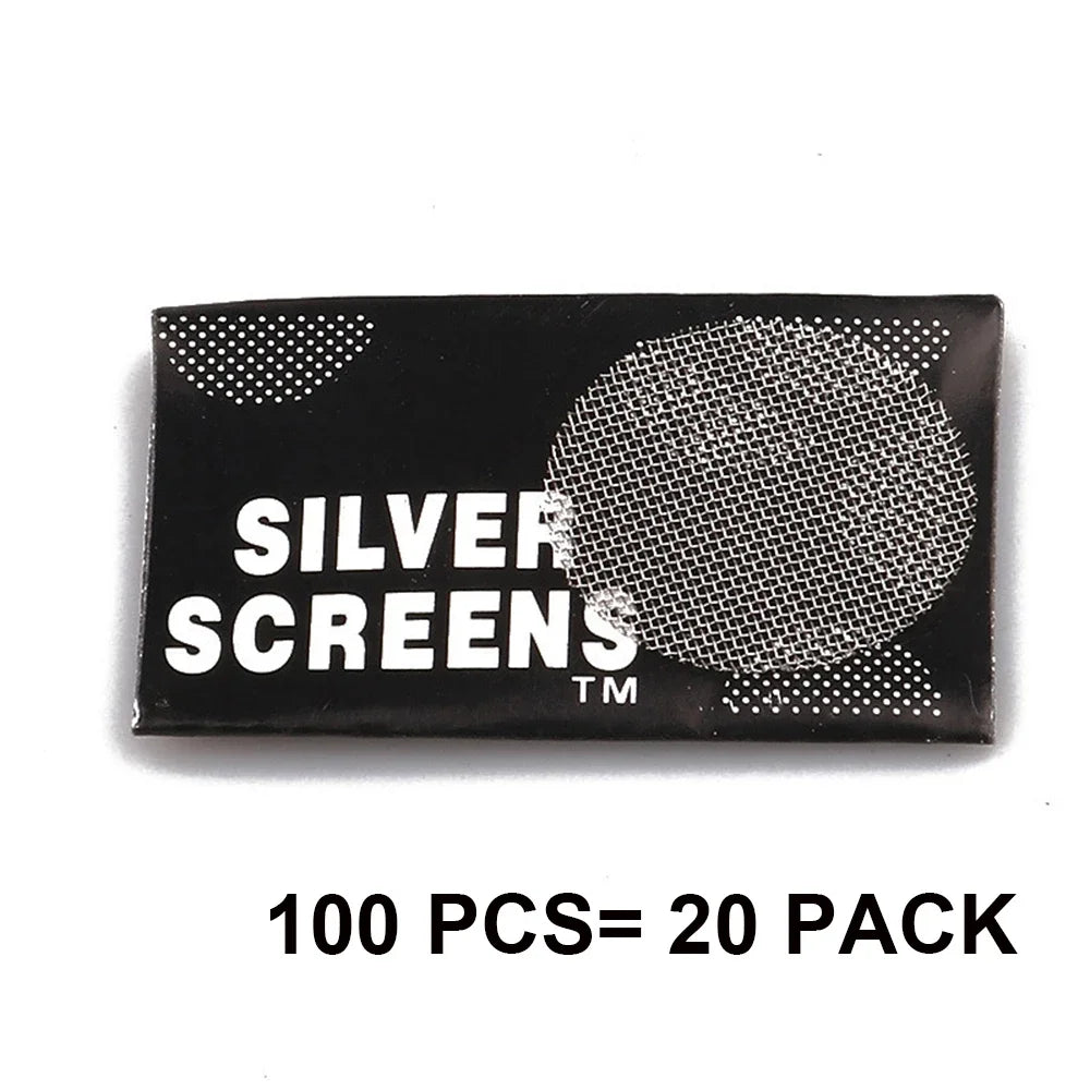 50/100PCS Tobacco Pipe Mesh Filter Silver Screen Hookah Water Pipe 20mm Thick Multifunctional Smoking Accessories