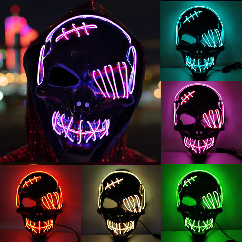 LED One-Eyed Pirate Halloween Mask