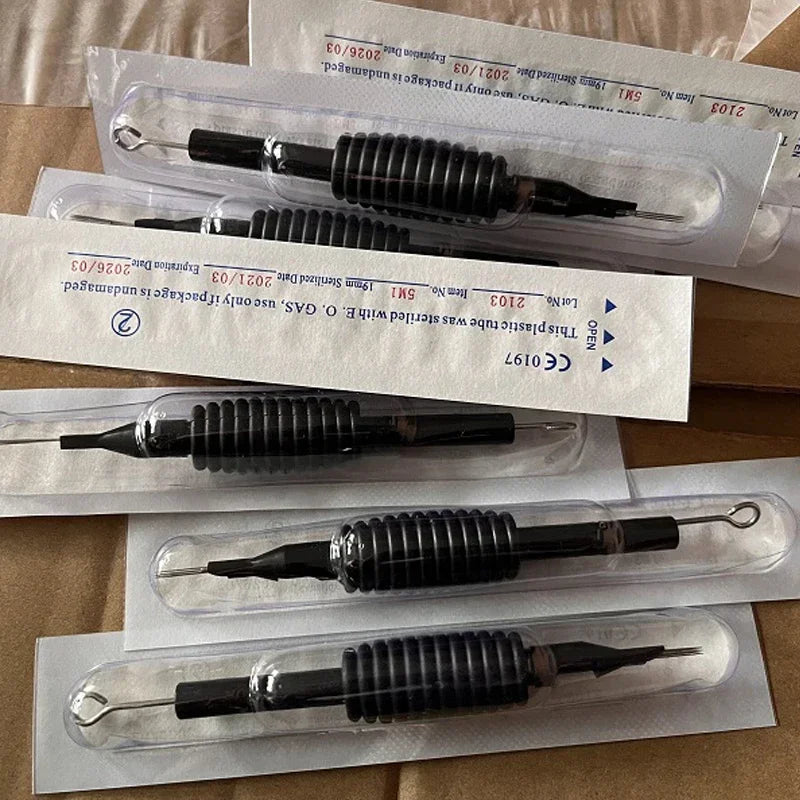RL/RS/RM/M1/M2/F Sterile Disposable Tattoo Nozzle Needle Tips and Tube Grip Tattoo Needle Tattoo Machine Supplies 1pcs