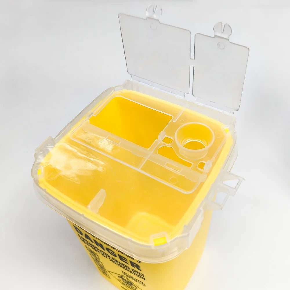 1L Tattoo Sharps Collection Bucket Eyebrow Trimmers Glass Fragments