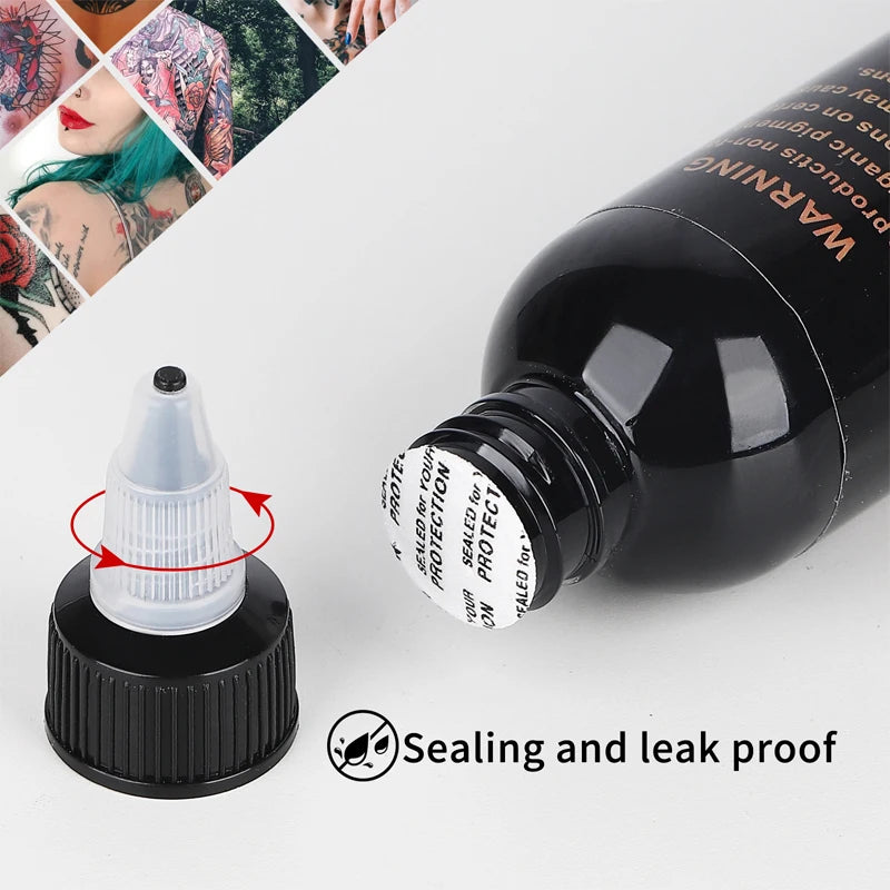 120ml Tattoo Ink - White, Black & Red