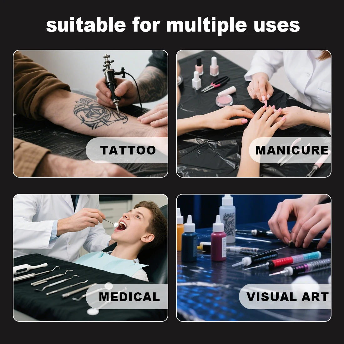 10 Pcs Two-color Tattoo Bed Chair