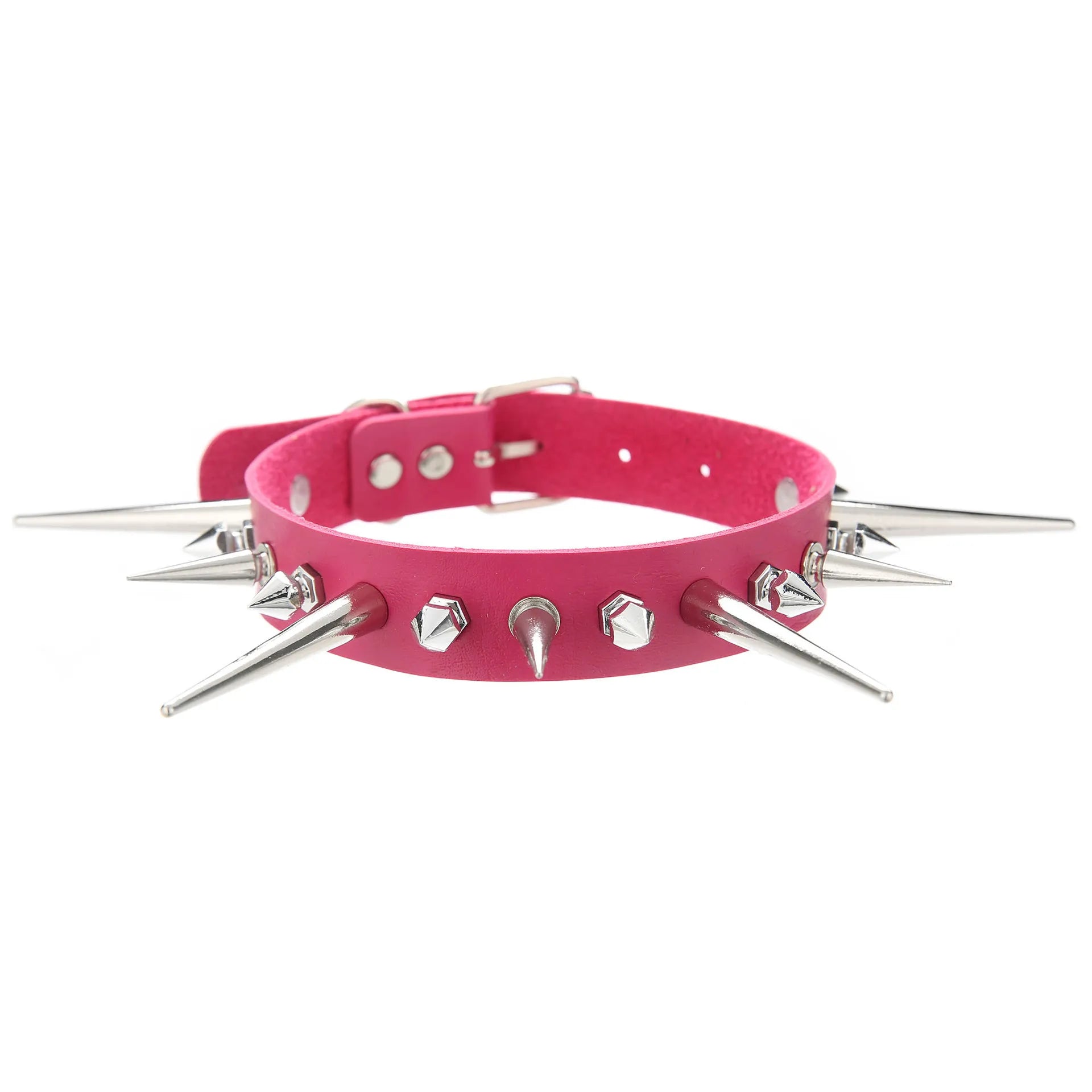 Punk Long Spike Studded Choker Collar