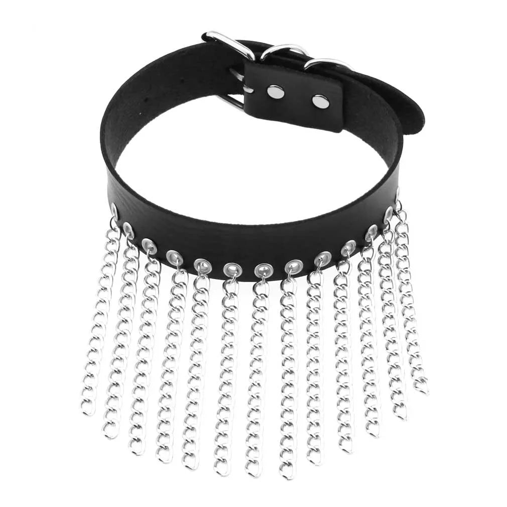 Gothic Punk Spike & Chain Choker Collection