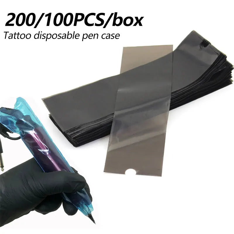 5X16cm Disposable Cartridge Tattoo Machine Covers Sleeve Pen Bags Tattoo Plastic Pen Sleeves for Tattoo Machine Clip Pen Supplie