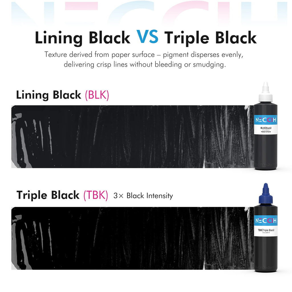 240ml Triple Black Professional Tattoo Ink