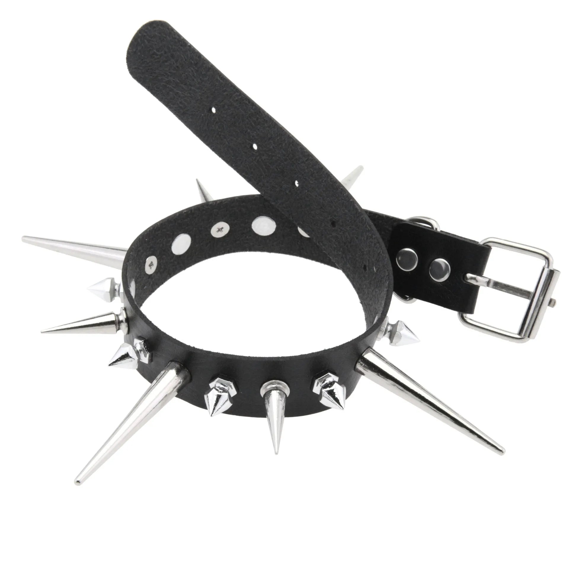 Punk Long Spike Studded Choker Collar