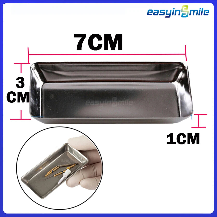 1pc Dental Instrument Tray Stainless Steel Holder for burs Files Dental Medical Tools Nail Tattoo Device Supplies Dish
