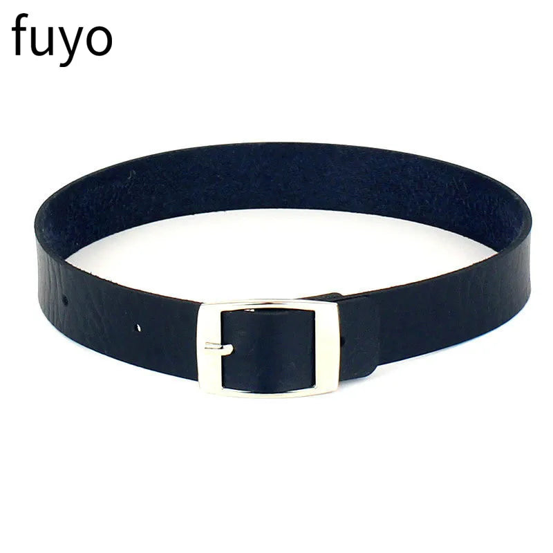 Gothic Punk Faux Leather Choker Necklaces