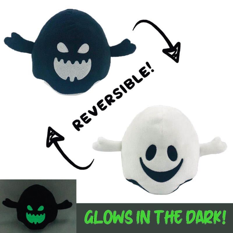 Halloween Reversible Ghost & Pumpkin Plush Toy – 10 cm
