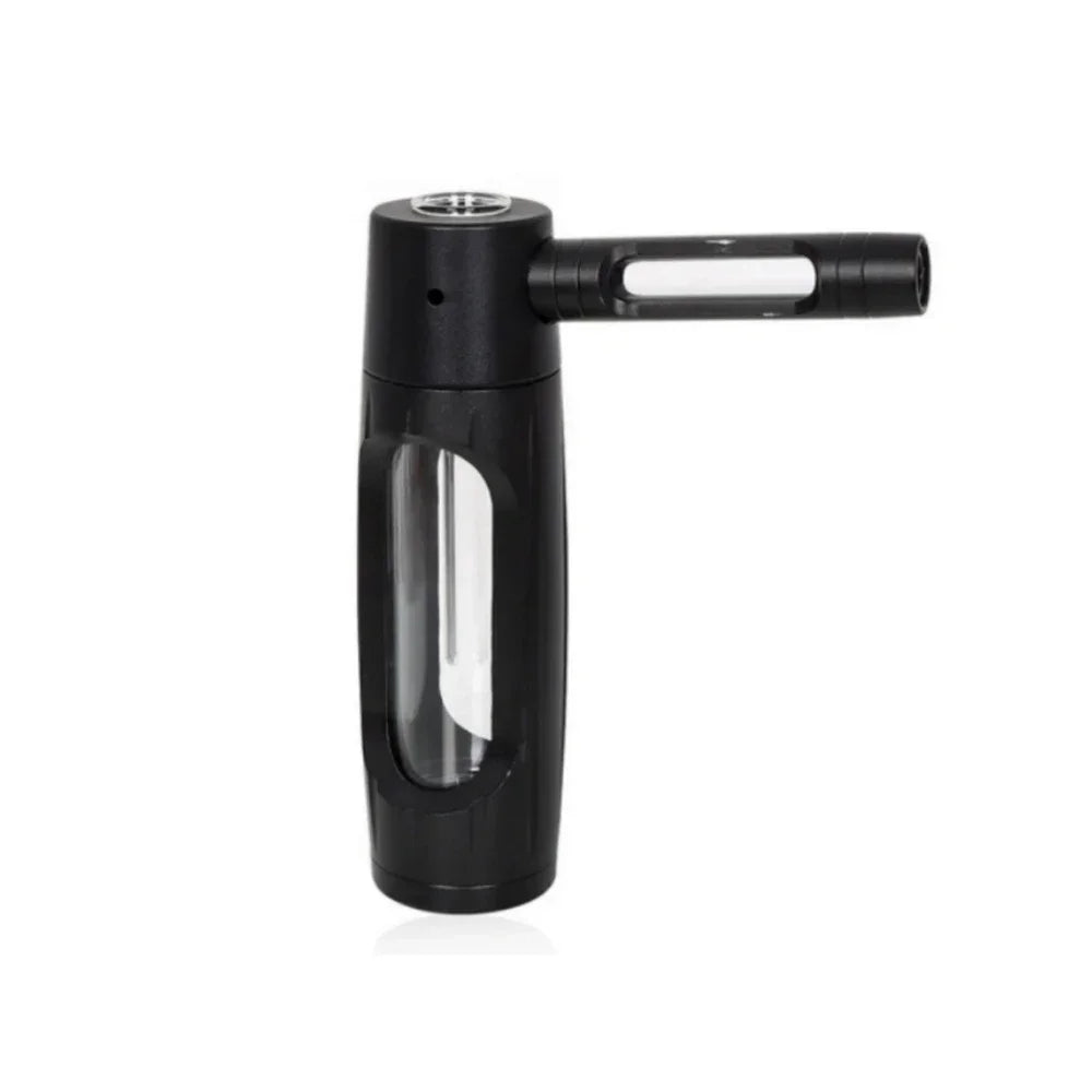 Portable Metal Smoking Pipe with 155mm Glass Bowls Dry Burning Grass Tobacco Pipes Hookah Shisha Pipa for Smoke Accessories