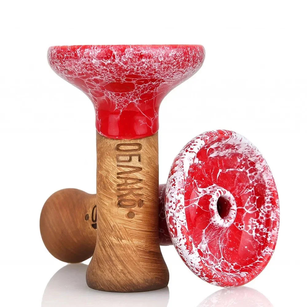 2pcs/Pack Double Color Ceramic Hookah Bowl for Shisha Smoking - Premium Two-Tone HOOKAH BOWL Durable Russian Style Compatible