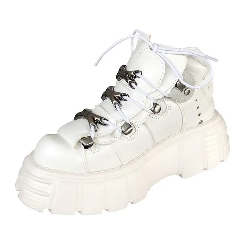 Gothic Metal Buckle Chunky Platform Shoes
