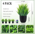 4 Packs Artificial Rose Fake Plants Small Faux Decor
