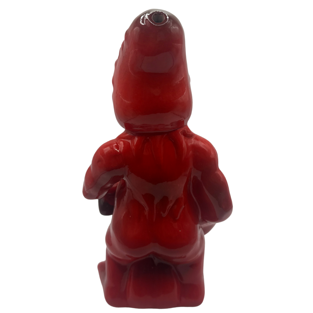8" Red Gorilla Ceramic Glass Bubbler