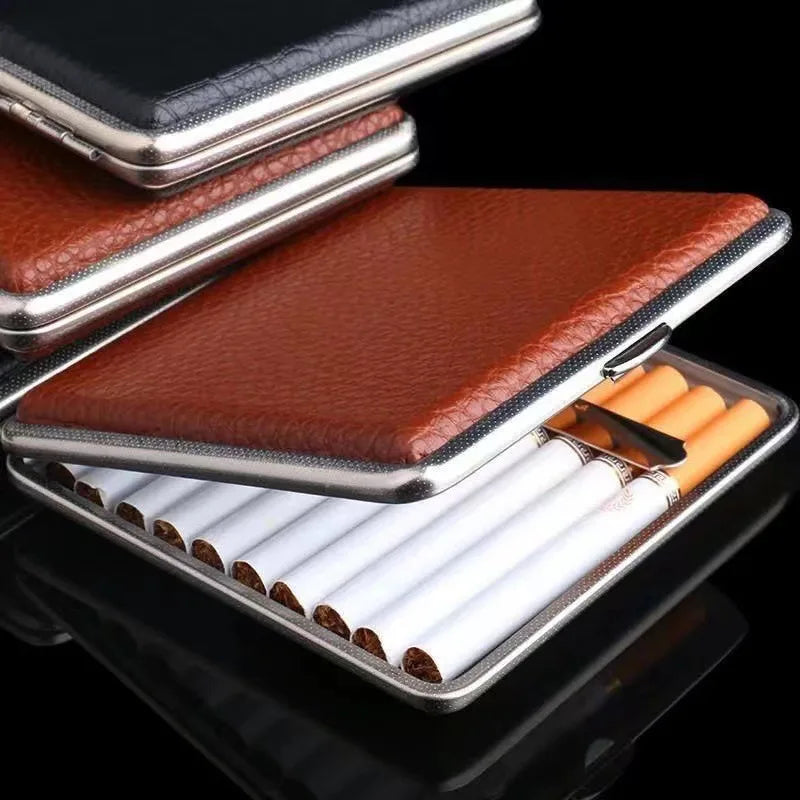 Metal Cigarette Case 20pcs Leather
