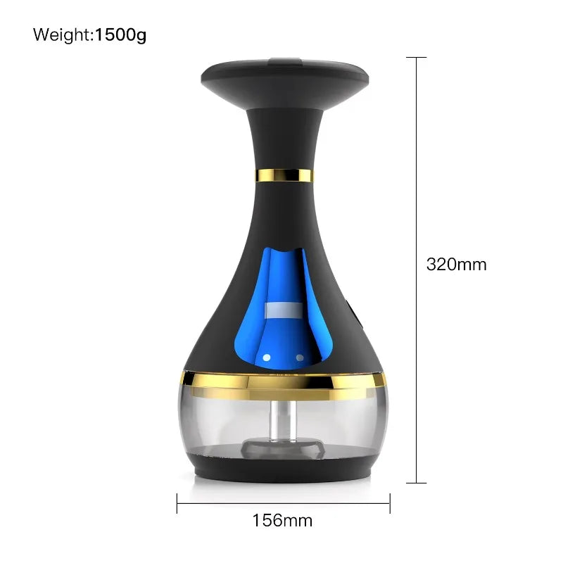 Deluxe Rechargeable Electronic Hookah Full Kit: Light Emitting Diode Touch Screen Electric Heating Hookah Non-Charcoal Tools