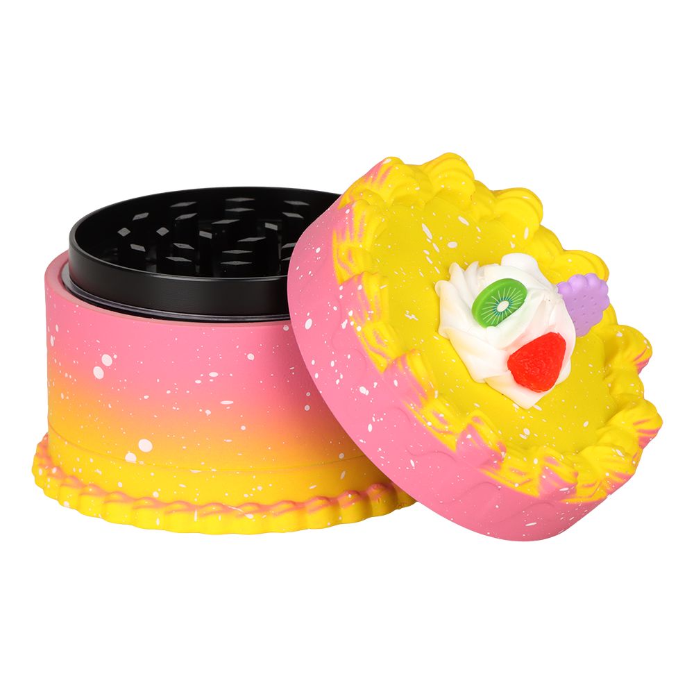 6CT DISPLAY - SeshGear Zinc & Resin Cake Grinder - 3pc / 2.7" / Assorted Styles