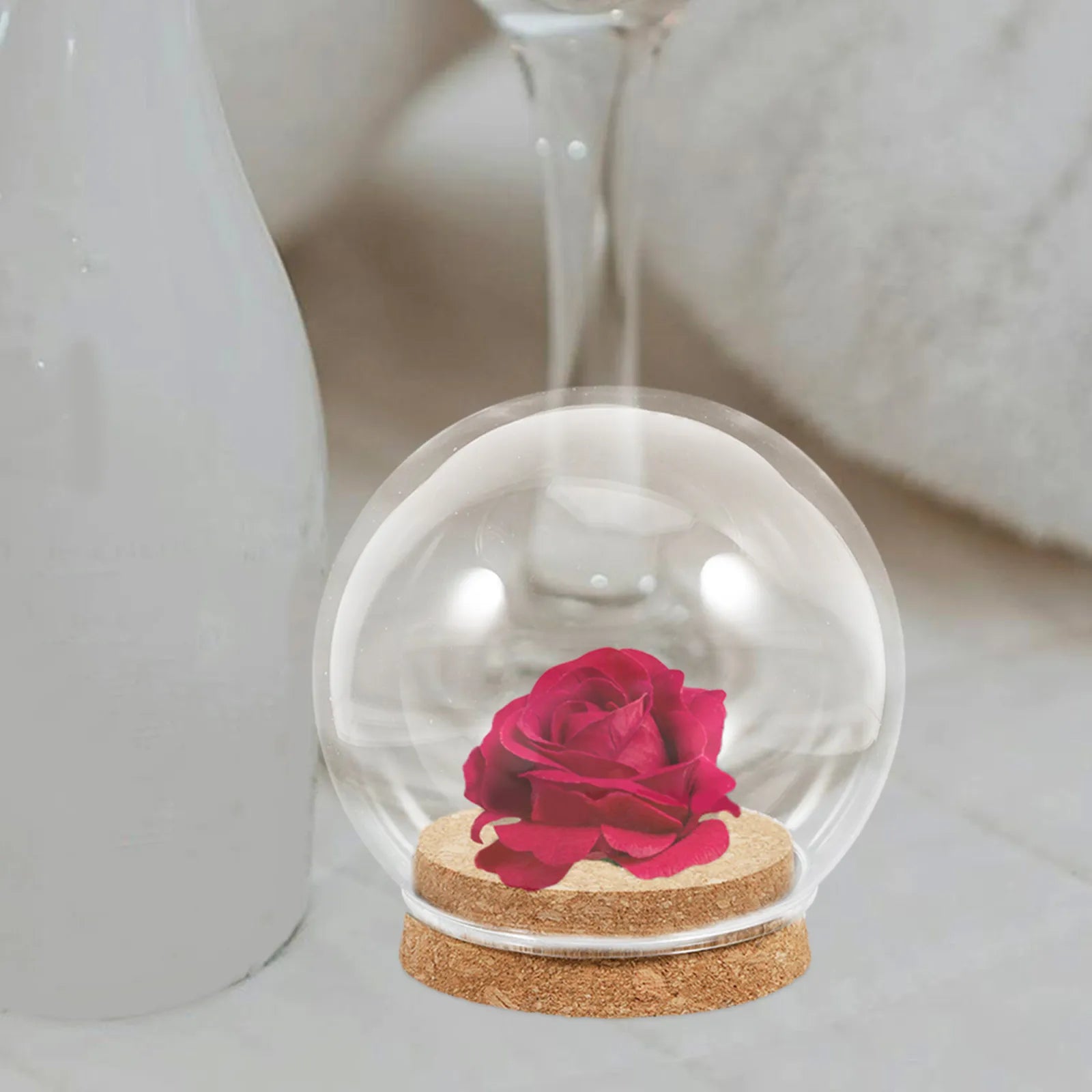 5Pcs Eternal Flower Glass Dome