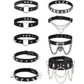 9-Piece Gothic Punk Choker Necklace Set