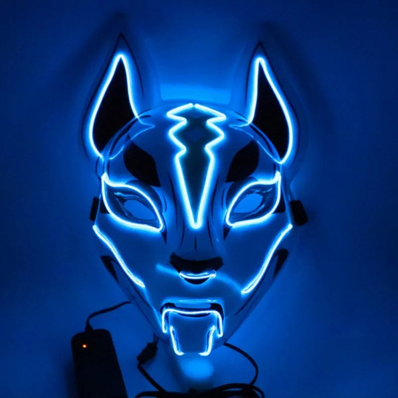 Neon EL Wire Joker Halloween Mask