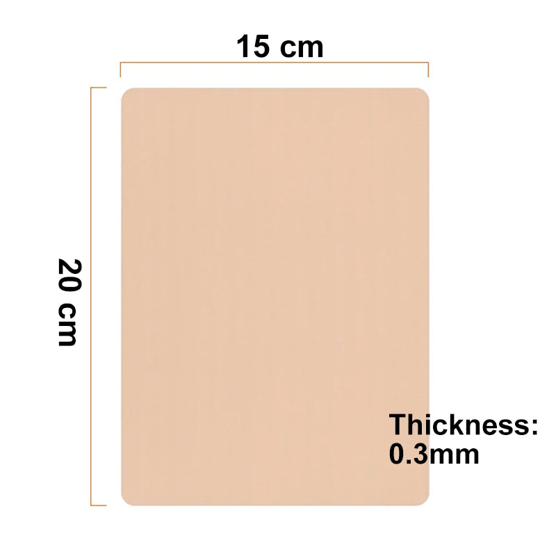 1/3/5/8/10/15pcs Tattoo Practice Skin 3MM Silicone Fake Skin Double-Sided for Permanent Makeup Training Supply Tattoo Accessory