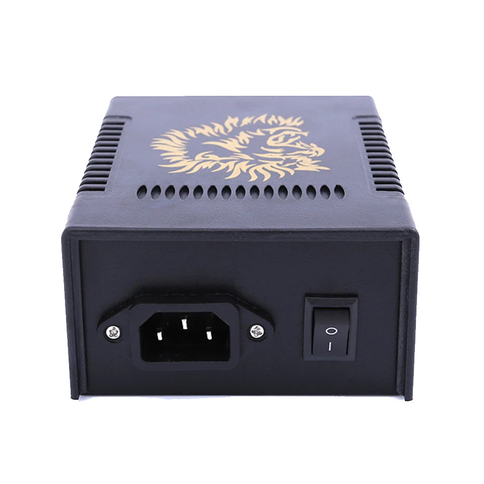 1 Set Lion Tattoo Power Supply With 3 LCD Digital Adjustable Tatu Power Adaptor Professional Tattoo Accessories Supplies