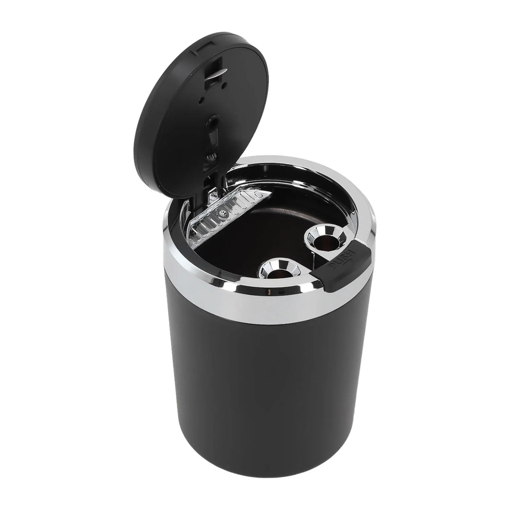Car Ash Tray Portable Car Ash Tray LED Light ABS Slivery Black Aluminum Cup Automobiles Interior Accessories Portable Smokeless