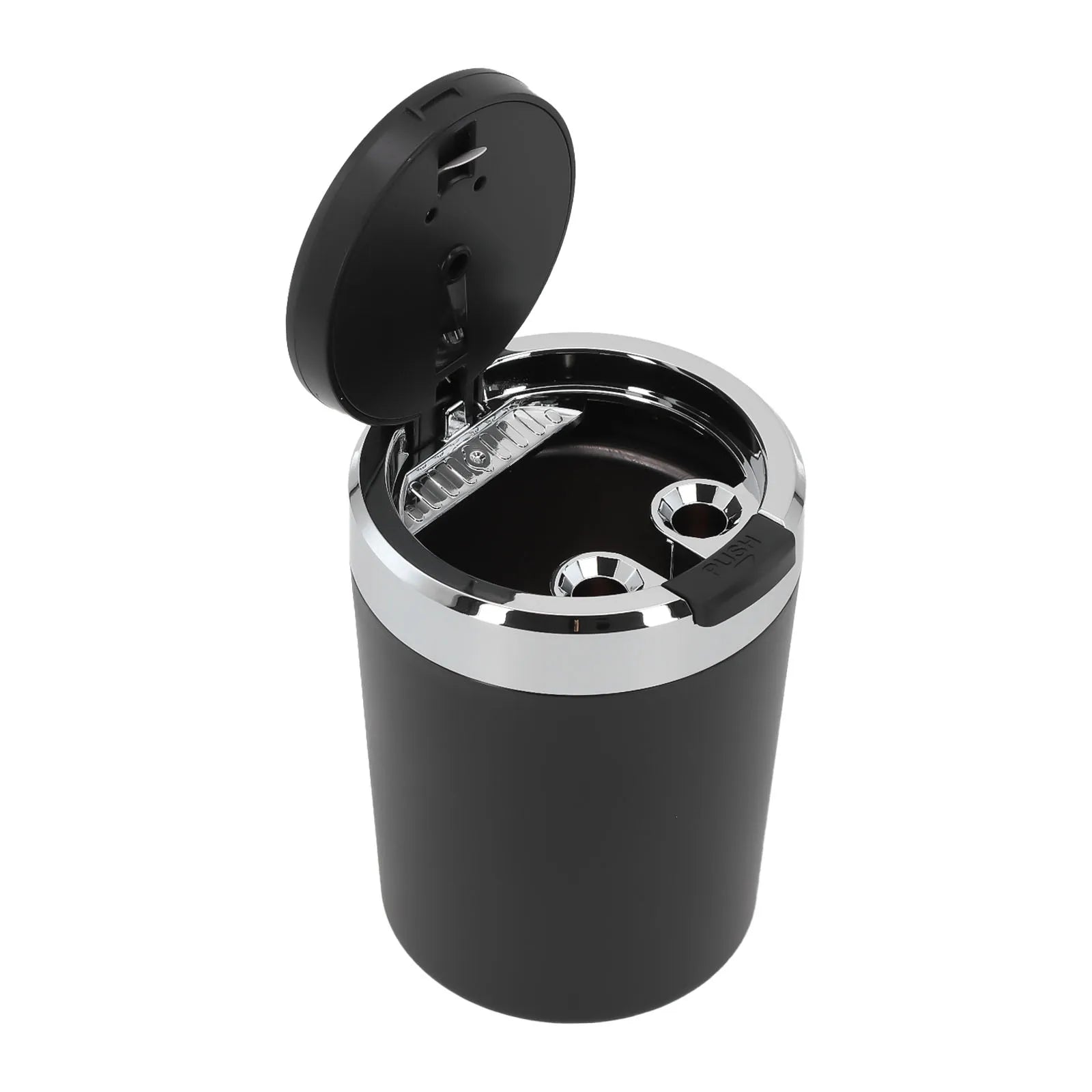 Car Ash Tray Portable Car Ash Tray LED Light ABS Slivery Black Aluminum Cup Automobiles Interior Accessories Portable Smokeless